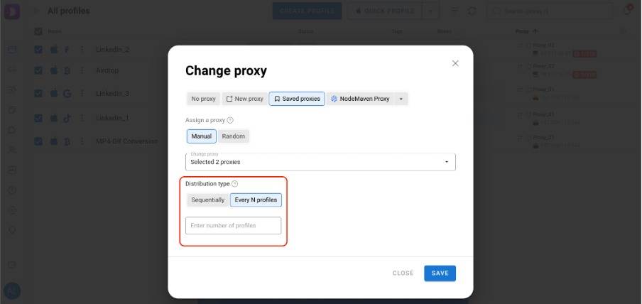 Change Proxy