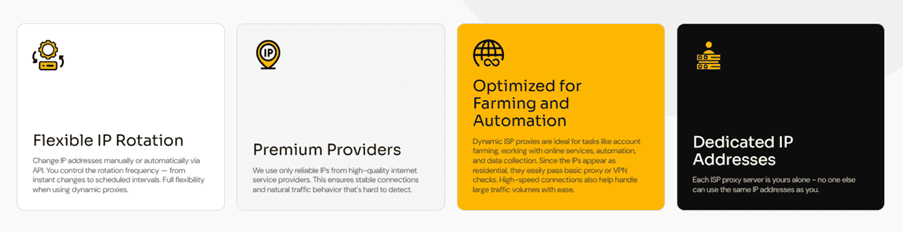 ISP - dynamic and static proxies