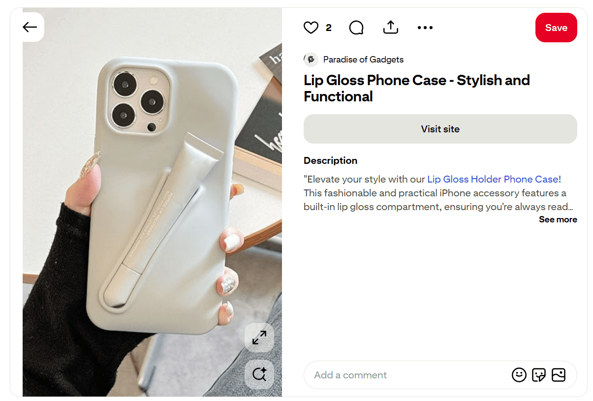 Another example from Pinterest