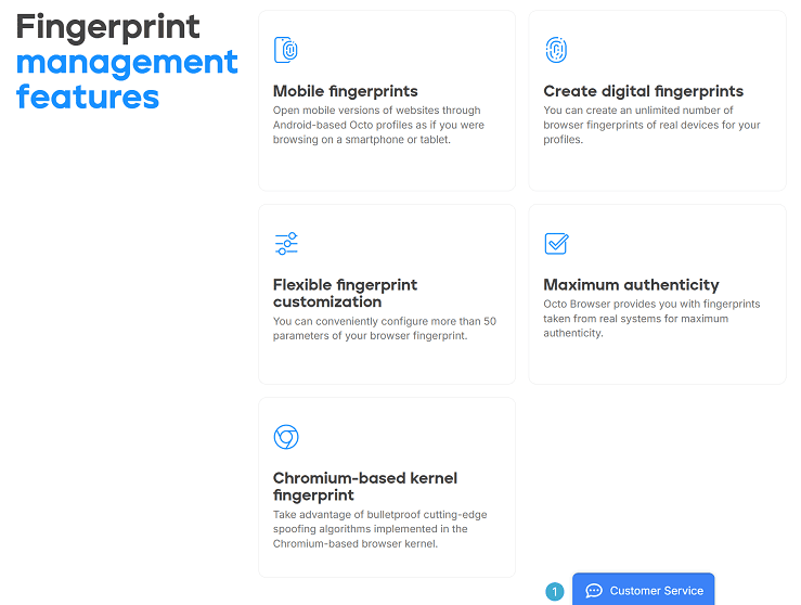 Octo Browser fingerprint management