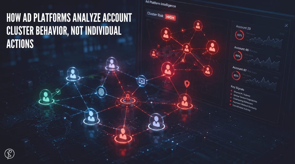How Ad Platforms Analyze Account Cluster Behavior, Not Individual Actions